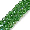 Transparent Electroplate Glass Beads Strands LS-EGLA-N013-T6mm-B14-1