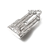 Brass Micro Pave Clear Cubic Zirconia Pendants KK-A302-11P-2