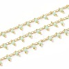 3.28 Feet Handmade Glass Beaded Chains X-CHC-K008-B14-1