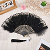 Plastic Folding Fan with Tassels AJEW-WH20130-170B-4