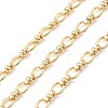 Rack Plating Brass Oval & Knot Link Chains CHC-K013-01-4
