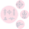 10Pcs 5 Style Polyester Computerized Embroidery Iron on/Sew on Patches PATC-FH0001-02A-2