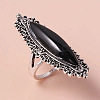 Horse Eye Alloy with Resin Finger Rings FS-WG13A66-06-1