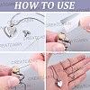 1Pc Stainless Steel Paw Print Heart Urn Ashes Pendant Necklaces NJEW-CN0001-15P-6