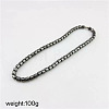 Synthetic Magnetic Hematite Column Beaded Nacklaces for Men WA5844-4-1