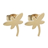 PVD Vacuum Plating 304 Stainless Steel Stud Earrings for Women EJEW-A048-25G-1