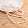 Natural Pearl Beads Necklace NJEW-P129-B-06-2