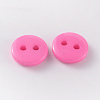 2-Hole Flat Round Resin Sewing Buttons for Costume Design BUTT-E119-18L-06-2