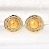 Brass Stud Earrings for Women KK-CBA9D38-02G-01-3