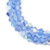 AB Color Plated Transparent Glass Beads Strands GLAA-G127-01E-3