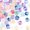 120Pcs 8 Colors Transparent Glass Beads GLAA-TA0004-25-3