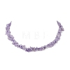 Natural Amethyst Chips Beaded Necklaces NJEW-JN04275-02-4