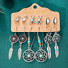 Bohemian Style Alloy Resin and Enamel Dangle Earrings WGA2ED8-09-1