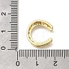 Brass Micro Pave Clear Cubic Zirconia Slide Charms KK-Z155-18G-3