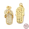 925 Sterling Silver Micro Pave Cubic Zirconia Shoe Pendants STER-I010-04G-3