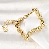 Brass Rolo Chain Bracelets foe Women BJEW-L718-01G-2