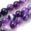 Natural Striped Agate/Banded Agate Beads Strands G-S259-04F-12mm-1