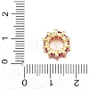 Brass Micro Pave Cubic Zirconia European Beads KK-C170-34G-01-3