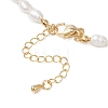 Faceted Round Natural Amethyst and Rice Natural Pearl Beaded Necklaces for Women NJEW-JN05816-03-5