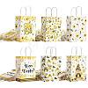 12Pcs 6 Colors Bees Theme Rectangle Paper Bags CARB-FS0001-08-2