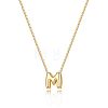 Brass Initial Pendant Box Chain Necklaces for Women FS-WG5C822-13-1