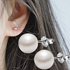 6 Pairs 925 Sterling Silver Friction Ear Nuts STER-BBC0009-59-5