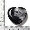 Natural Black Agate Love Heart Ornaments DJEW-Z007-01A-3
