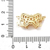 Brass Micro Pave Cubic Zirconia Butterfly Box Clasps KK-H526-12G-09-3
