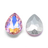 Pointed Back Glass Rhinestone Cabochons RGLA-T017-18x25mm-01-2