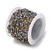 Handmade 304 Stainless Steel Glass Round Link Chains CHS-L032-09G-04-3