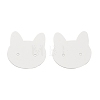 100Pcs Cat Shaped Paper Earring Display Cards X-EDIS-M004-01B-1