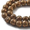 Electroplated Natural Lava Rock Beads Strands G-A251-D01-01G-3