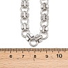 8MM 304 Stainless Steel Twisted Ring Link Chain Necklaces NJEW-Z105-04P-04-5