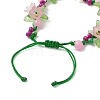 Flower Acrylic & MIYUKI Seed Beads & Natural Dyed Yellow Jade Bracelets BJEW-MZ00221-02-4