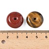 Natural & Synthetic Mixed Gemstone Donut/Pi Disc Charms G-M454-01B-3