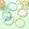 Electroplated Glass Bead Stretch Bracelets for Women BJEW-JB09483-2