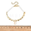 Shell & Seed Beads Bead Bracelets BJEW-JB14136-01-4