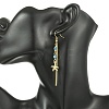 Brass Dangle Earrings EJEW-JE07036-3
