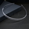 Transparent Plastic Hair Band Findings PW-WG09707-01-1