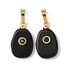Natural Obsidian Pendants G-P628-02G-04-1