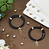 80Pcs 2 Colors Zinc Alloy Cord Ends FIND-FH0017-95-4