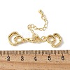 Brass Clear Cubic Zirconia Chain Extender KK-F893-14G-3