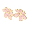 Valentine's Day 304 Stainless Steel Enamel Stud Earrings for Women EJEW-K331-01G-01-2