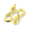 Rack Plating Brass Micro Pave Cubic Zirconia Pendants KK-B091-42G-2