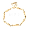 304 Stainless Steel Link Chain Bracelets for Women BJEW-K293-02G-4