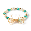 Imitate Austrian Crystal Bicone Glass Beaded Finger Rings X1-RJEW-TA00003-02-1