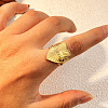 304 Stainless Steel Cuff Rings LS-RJEW-S626-10G-D-1