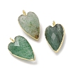 Natural Green Strawberry Quartz Pendants G-G012-12G-05-1