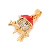 Brass Micro Pave Cubic Zirconia Pendant Bails KK-C076-26G-2