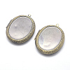 Brass Locket Pendants X-KK-F717-22AB-NR-2